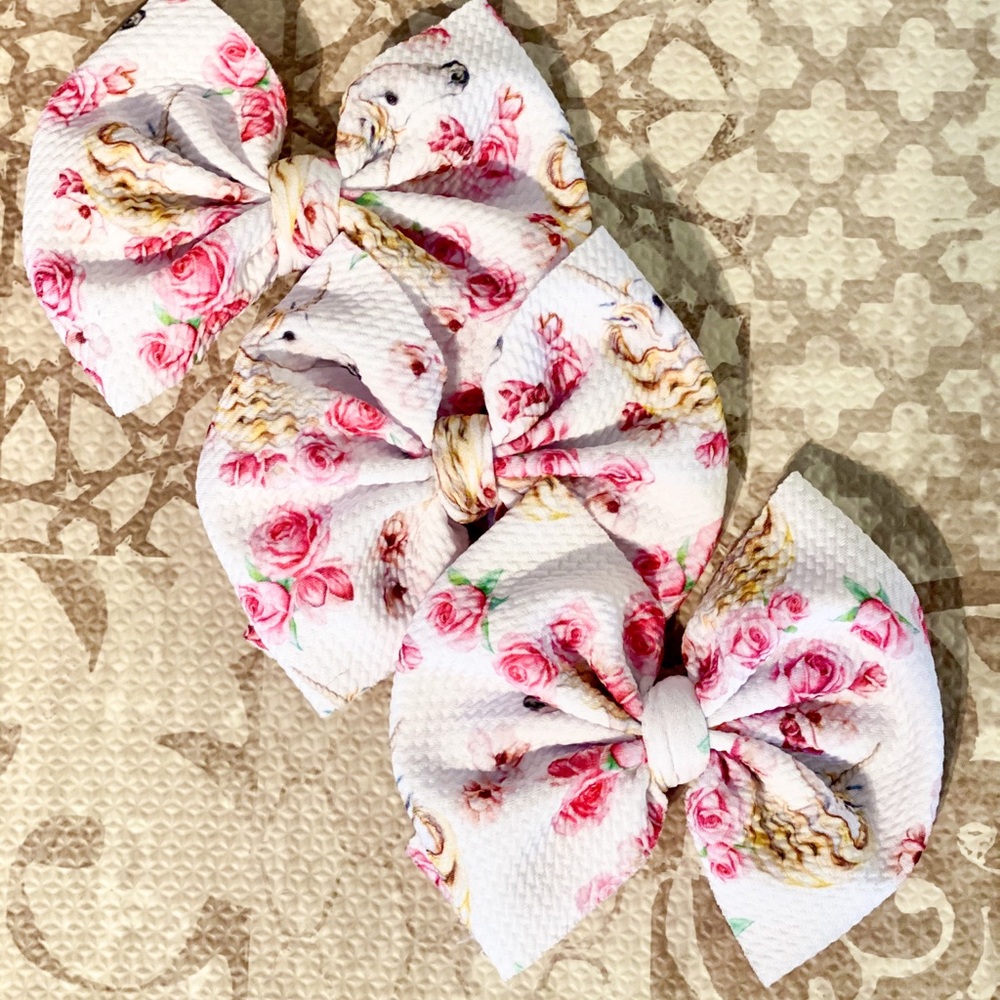 Floral Unicorn Bow